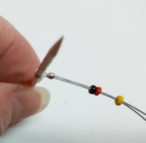 Judy Larson's Summer Fun Necklace - , Beading, Loops, Wire Loop, Wrapped Wire Loop, Beads, Remove the toothpick